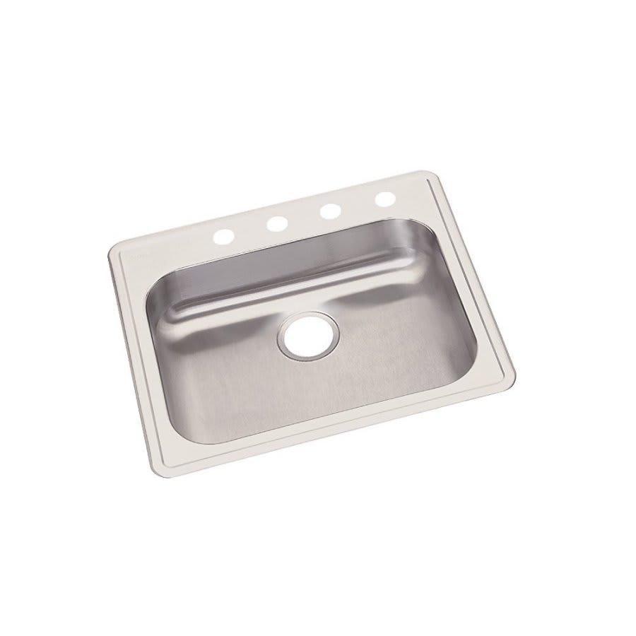 Dayton® Single Bowl Kitchen Sink, Top Mount, ADA, 25 x 21-1/4 in, 5-1/4 in Bowl Depth, 4-Hole, 22 ga Brushed Satin Steel, Stainless - v43wbuyauztacpqjpmvh_800x500@2x.jpg