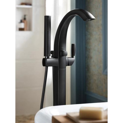 Voss Floor Mounted Tub Filler with Riser and Built-In Diverter - Includes Hand Shower - vaon6qzqytxbndpyleuy_x500.jpg