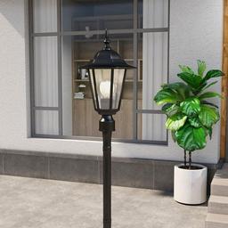 1-light Textured Black Outdoor Post Light with Clear Glass - vapypgmjungkjwddfn3m_x500.jpg