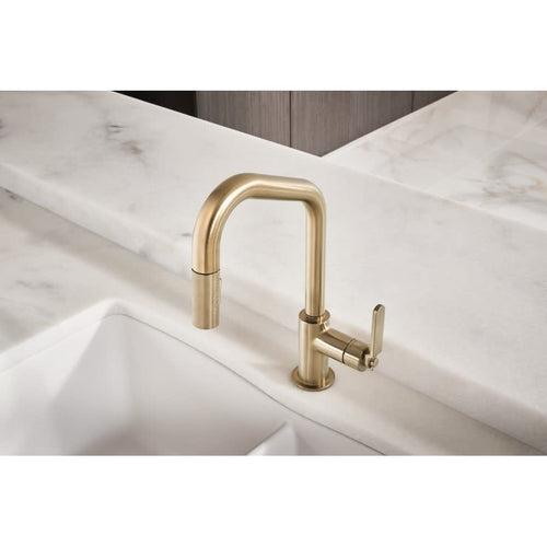 Litze Single Handle Angled Spout Pull Down Kitchen Faucet with Industrial Handle - Limited Lifetime Warranty - vde4fdyos3didzlouolx_x500.jpg