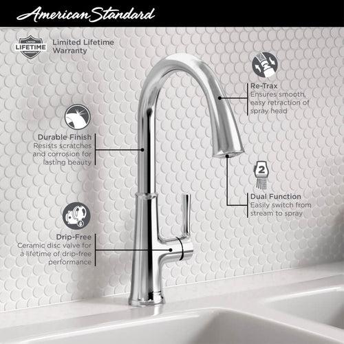 Renate 1.5 GPM Single Hole Pull Down Kitchen Faucet - Includes Escutcheon - vfbgb1wlgqtvbngod1el_x500.jpg