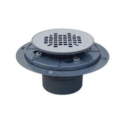 Shower Pan Drain With Plastic Rim, 2 in, Hub, 4-3/8 in, Grid, PVC Drain, Stainless Steel - vfdjcugdisvbk3x0hixf_x500.jpg