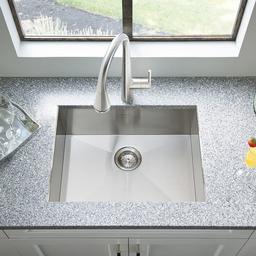 Edgewater 25" Single Basin Stainless Steel Kitchen Sink for Drop In or Undermount Installations with Single Faucet Hole - Drain Included - vgjopx2vnyoylok9d6t7_x500.jpg