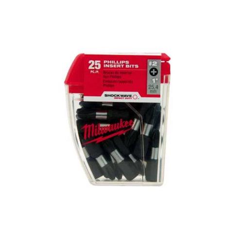 SHOCKWAVE™ 25-Piece Impact Insert Bit, #2 Phillips® Point, 1 in OAL, 1/4 in, Proprietary Steel, 25-Pack - vgscgg531zkcje9iqkmb_x500.jpg