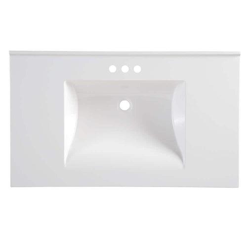 37 in. W x 22 in. D Cultured Marble White Rectangular Single Sink Vanity Top in White - vhxmhpjvr9a8ulduapmp_x500.jpg