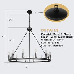 12-Light Matte Black Chandelier Wagon Wheel Steel Frame - virgfrlekgfybbul8okn_x500.jpg