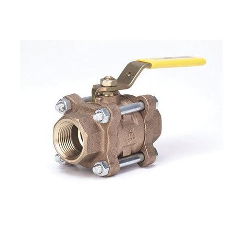 3-Piece Ball Valve, 1-1/4 in, FNPT, Full Port, Stainless Steel Ball, Bronze - vldpfkf5ssl3kafcosmb_x500.jpg