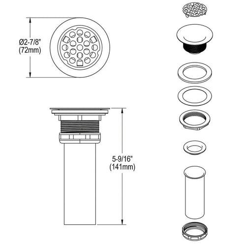 2 in, Drain Fitting Type 304/304L Polished Stainless Steel Steel Body Grid Strainer and Tailpiece - vqder43zngcq3rhaoqvl_x500.jpg