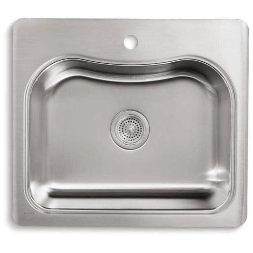 Staccato 25" Single Basin Top-Mount 18-Gauge Stainless Steel Kitchen Sink with SilentShield - w2qsxjzgygcngwysl8wu_x500.jpg