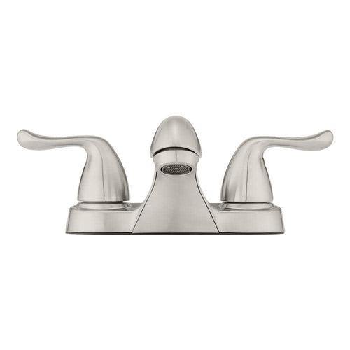 Glacier Bay Constructor 4 in. Centerset 2-Handle Low-Arc Bathroom Faucet in Brushed Nickel - wggruaeac2y7eni3xbmn_x500.jpg