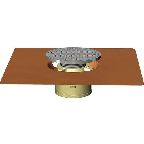 Floor Drain, 2 in Outlet, No Hub, 5 in Round Nickel Bronze Top - wh7v9ekb1mmhjzbvyoub_x500.jpg