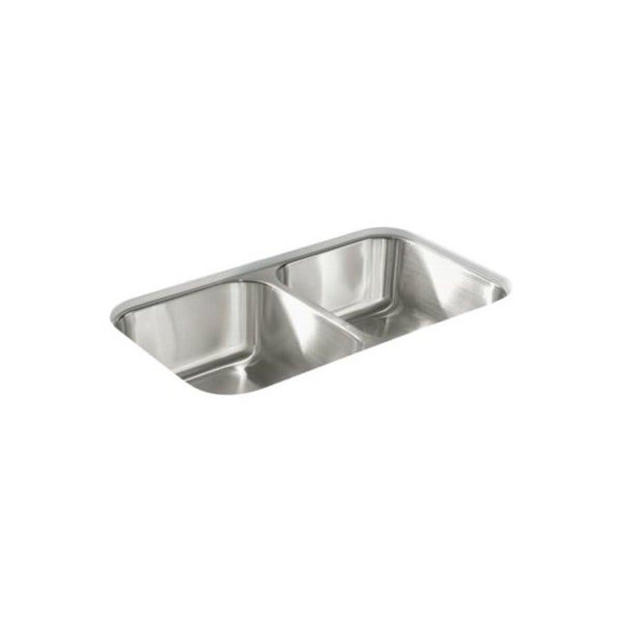 McAllister® Double Bowl Kitchen Sink, Under Mount, 32 x 18 in, 8-1/16 in Bowl Depth, 20 ga Luster Steel, Stainless - whf8ny3rdboj9kyl4eze_800x500@2x.jpg