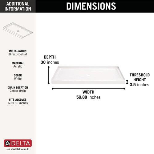 Classic 500 60 in. L x 30 in. W Alcove Shower Pan Base with Center Drain in High Gloss White - whmzgijwzfnuf2erbjam_x500.jpg