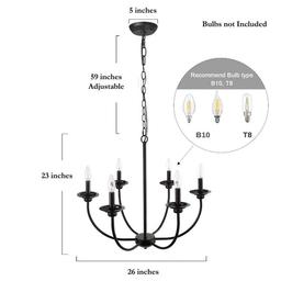 Black Farmhouse Candle Chandelier Light Luraca 6-Light Modern Traditional Chandelier Kitchen Island Pendant Lighting - wrmuptmqxwbugt2d0lhf_x500.jpg