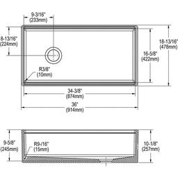 Single Bowl Kitchen Sink, Apron Mount, 36 x 18-13/16 in, 9-5/8 in Bowl Depth, Fireclay, White - wwmatuxxzqums3zhtey8_x500.jpg