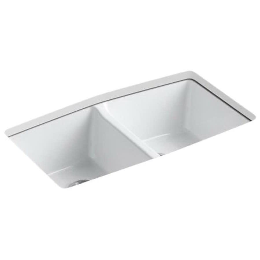 Brookfield™ Double Bowl Kitchen Sink, Under Mount, 33 x 22 in, 9 in Bowl Depth, 5-Hole, Cast Iron, White - wxdnv3dvsncac9vyfiaw_800x500@2x.jpg