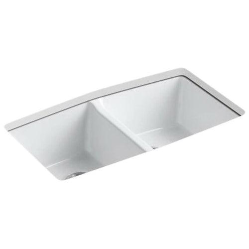 Brookfield™ Double Bowl Kitchen Sink, Under Mount, 33 x 22 in, 9 in Bowl Depth, 5-Hole, Cast Iron, White - wxdnv3dvsncac9vyfiaw_x500.jpg