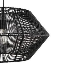 Terra 1-Light Matte Black Chandelier with Natural Twine Shade and Designer Black Cloth Hanging Cord - wyaqpjjvsqkeokacpbo6_x500.jpg