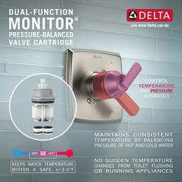 Linden Monitor 17 Series Dual Function Pressure Balanced Shower Only with In2ition Shower Head and Integrated Volume Control - Less Rough-In Valve - x1d4b9r1badvt1fp5mmg_x500.jpg