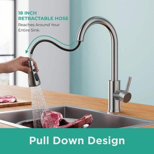 Single-Handle Pull Down Sprayer Kitchen Faucet with Deck Plate in Brushed Nickel - x1q1d9a1iton4jqcbr8c_x500.jpg