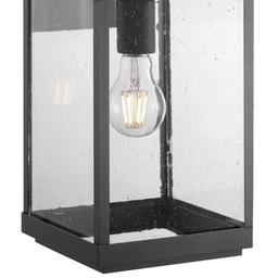 Park Court 19 in. 1-Light Textured Black Traditional Outdoor Wall Lantern with Clear Seeded Glass - xcuiedks5mckakdqjh0j_x500.jpg