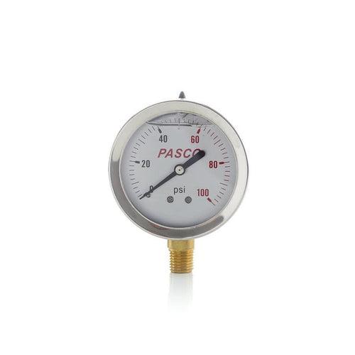 Liquid Filled Pressure Gauge, 2-1/2 in Dia Dial, 0 to 100 psi, 1/4 in MNPT Bottom Connection - xhusqmt8rpw0ecqabtzg_x500.jpg