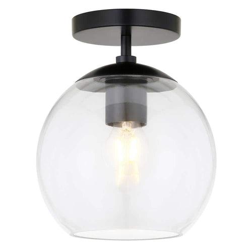 Bartlett 9 in. 1-Light Matte Black and Clear Glass Semi-Flush Mount - xjrb0ihzzwnjjzuihetv_x500.jpg