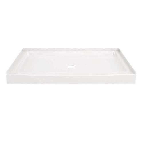 Classic 500 48 in. L x 34 in. W Alcove Shower Pan Base with Center Drain in High Gloss White - xk0uxdcv00pr09tsili4_x500.jpg