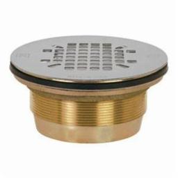 Shower Module Drain, 2 in, No Caulk, 4-1/4 in, Grid, Cast Brass Drain, Stainless Steel - xqgus64k8k4ota3bdoq0_x500.jpg