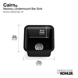 Cairn 15-1/2" Undermount Single Bowl Stone Neoroc Granite Composite Bar Sink with Bottom Sink Rack - xuvufnoafyhppgflr6nw_x500.jpg