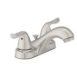 Glacier Bay Constructor 4 in. Centerset 2-Handle Low-Arc Bathroom Faucet in Brushed Nickel - xy38iywryj4mribhvsih_800x500@2x.jpg