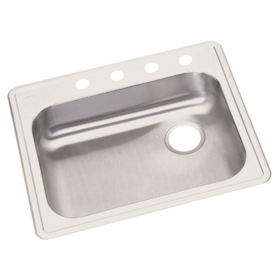 Dayton® Single Bowl Kitchen Sink, Top Mount, ADA, 25 x 21-1/4 in, 5-1/4 in Bowl Depth, 4-Hole, 22 ga Brushed Satin Steel, Stainless - y5o3rguip3rhyygmiggg_800x500@2x.jpg