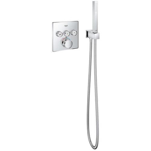 Grohtherm Three Function Thermostatic Valve Trim Only with Four Knob / Push Button Handles, Integrated Diverter, and Volume Control - Less Rough In - y6x0mnyjqjwo13dd0jnp_x500.jpg