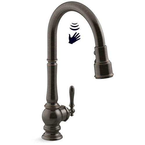 Artifacts Touchless 1.5 GPM Single Hole Pull Down Kitchen Faucet with Three-Function Spray Head - yky9cfgznwzv4vnc0z39_x500.jpg