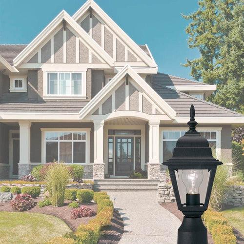 Hampton Bay 1-Light Black Steel Line Voltage Outdoor Weather Resistant Post Light with No Bulb Included - ylxb52wfg3idqojglx4q_x500.jpg