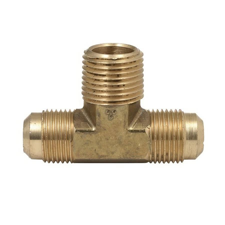 Tee, 3/8 x 1/4 in, Flare x MNPT, Brass, Rough Brass - ym5ulxnyspgrpurltd1l_800x500@2x.jpg