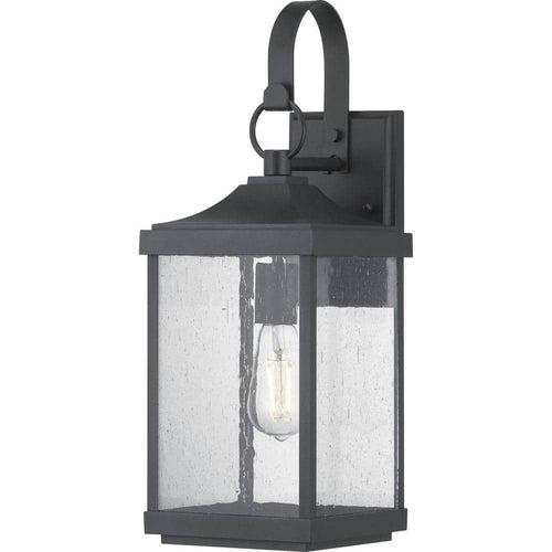 Park Court 19 in. 1-Light Textured Black Traditional Outdoor Wall Lantern with Clear Seeded Glass - ynraddoj2ryjebzpvhgc_x500.jpg