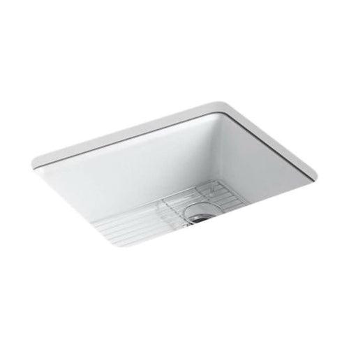 Riverby® Single Bowl Kitchen Sink, Under Mount, 25 x 22 in, 9-5/8 in Bowl Depth, 5-Hole, Cast Iron, White - ypd1uyze0ouub40r4xhd_x500.jpg