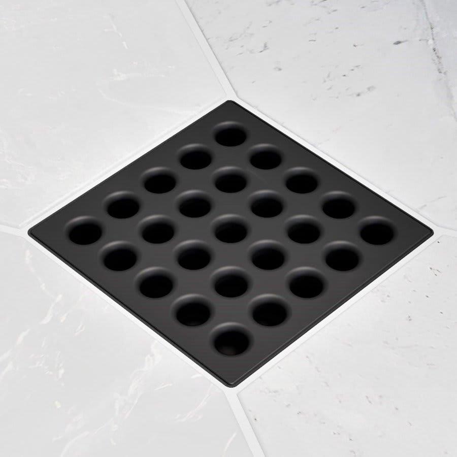 Pro Drain Cover, 3.75 in L x 3.75 in W, Stainless Clad/ Polycarbonate, Matte Black - yptmeuug2h34pqcfudpp_800x500@2x.jpg