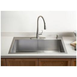 Vault 33" Single Basin Drop-In / Under-Mount 18-Gauge Stainless Steel Kitchen Sink with SilentShield - Basin Rack Included - ypuebbvmxnoeyroqcdpn_x500.jpg