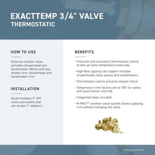 Single Handle ExactTemp Thermostatic Valve Trim Only from the ExactTemp Collection (Less Valve) - ysshtl2ahxdv762wkpc3_x500.jpg