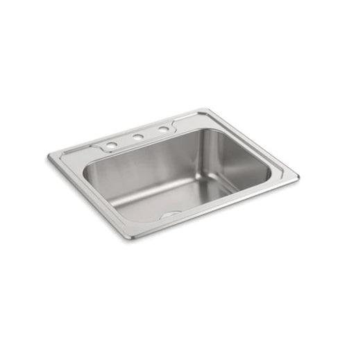 Middleton® Single Bowl Kitchen Sink, Top Mount, 25 x 22 in, 8 in Bowl Depth, 3-Hole, 20 ga Luster Steel, Stainless - ysxztjxncu0eyhtrzuse_x500.jpg