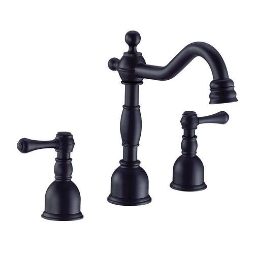 Opulence® Widespread Lavatory Faucet, ADA, 2 Handle, 3-Hole, 1.2 gpm, Satin Black - yvfimsutot8e3zthkuyi_x500.jpg