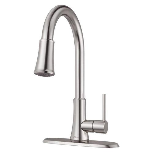 Pfirst Series™ Kitchen Faucet, Deck Mount, ADA, 1 Lever Handle, 1 or 3-Hole, Stainless Steel - yzplmgydor96nwygmlck_x500.jpg