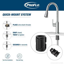 Pixley 1.8 GPM Single Hole Pull Down Kitchen Faucet - Includes Escutcheon - zaaboip5tzg391wkrb8x_x500.jpg