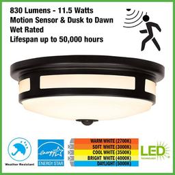 11 in. Round Black Exterior Outdoor Motion Sensing LED Ceiling Light 830 Lumens 5-Color Temperature Options Wet Rated - zbl1itm66uogajargjk0_x500.jpg