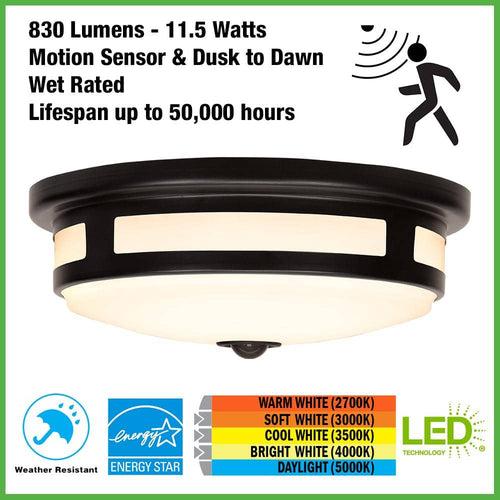 11 in. Round Black Exterior Outdoor Motion Sensing LED Ceiling Light 830 Lumens 5-Color Temperature Options Wet Rated - zbl1itm66uogajargjk0_x500.jpg