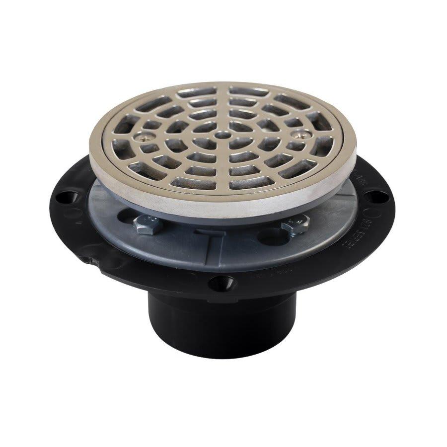 Shower Pan Drain With Round Ring and Strainer, 2 in, Hub, ABS Drain, Stainless Steel - zcc9pd1v7xhabk8psx3x_800x500@2x.jpg