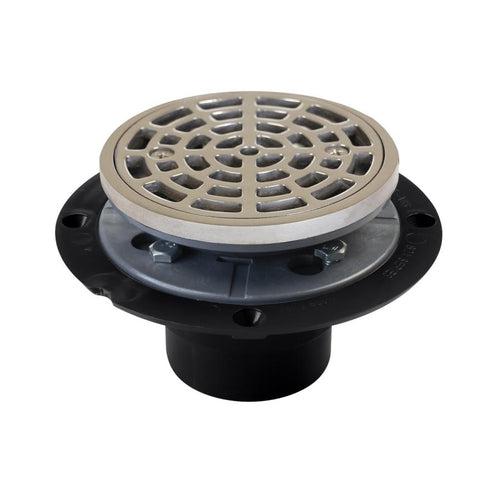 Shower Pan Drain With Round Ring and Strainer, 2 in, Hub, ABS Drain, Stainless Steel - zcc9pd1v7xhabk8psx3x_x500.jpg