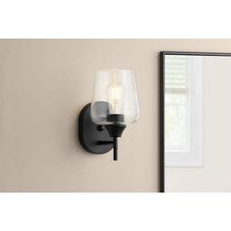 Pavlen 5.5 in. 1-Lights Black Sconce with Clear Glass Shade - zcqzpyez8wtdzg9od29g_x500.jpg